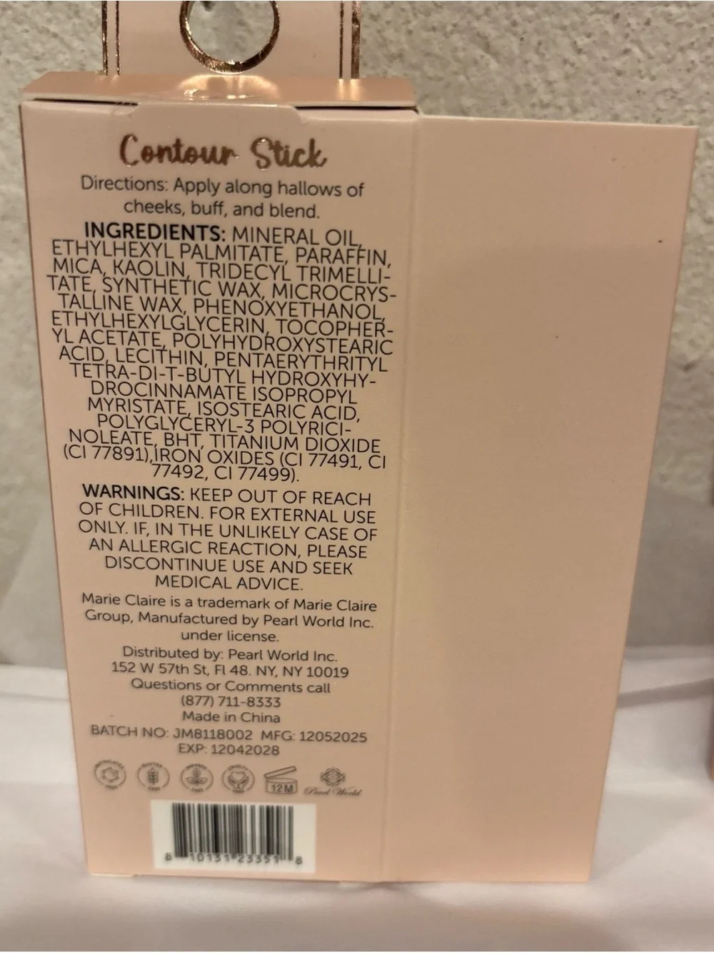 Marie Claire lot of 2 contour sticks warm brown